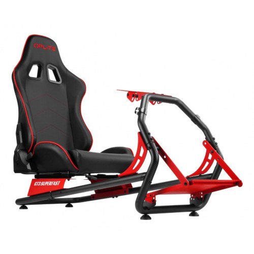 GT3 Superfast V2 racing cockpit - sort/rød gamerstol-ramme