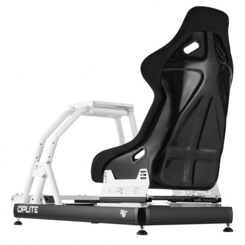 Oplite Racing cockpit - hvid/sort stål, højdejusterbart