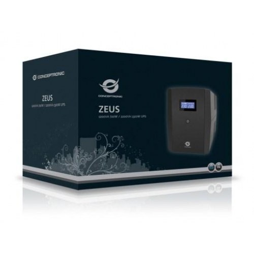 ZEUS 2200VA / 1320 W line-interactive UPS med IEC-stik