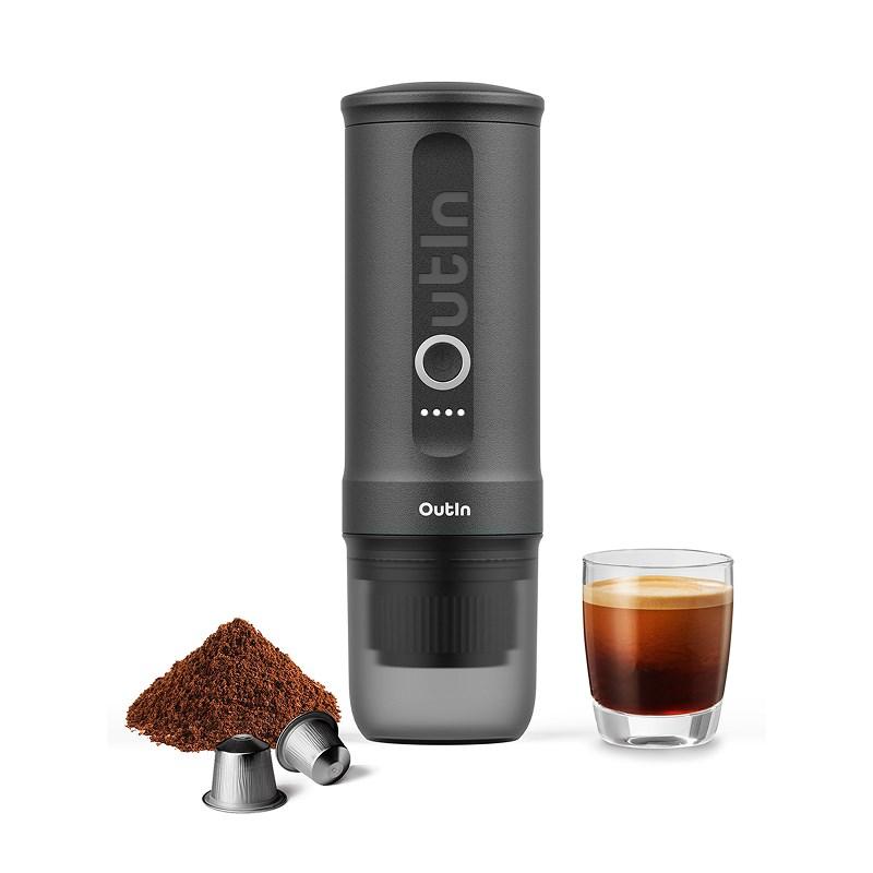 Outin OTEM-01-SG bærbar elektrisk espressomaskine - Graphite