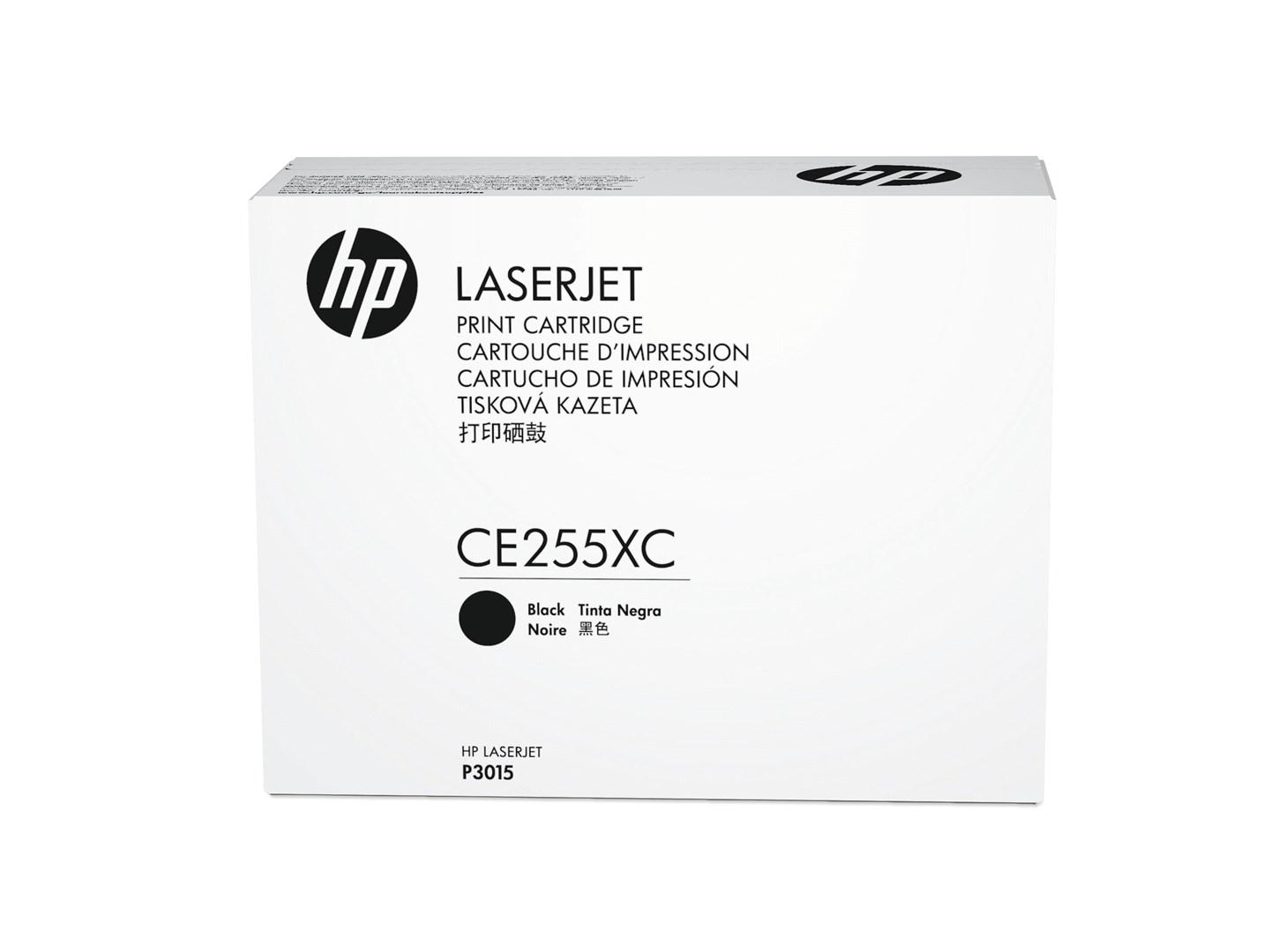 HP LaserJet CE255XC sort tonerpatron - Original, høj kapacitet billede