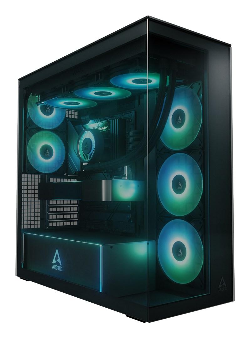 ARCTIC Xtender - sort premium E-ATX pc-kabinet med hærdet glas