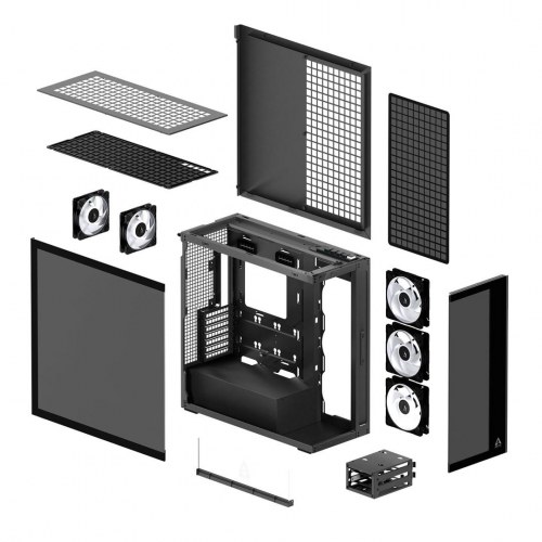 ARCTIC Xtender - sort premium E-ATX pc-kabinet med hærdet glas
