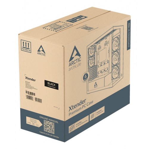 ARCTIC Xtender - sort premium E-ATX pc-kabinet med hærdet glas