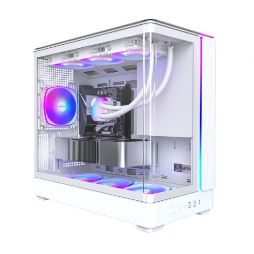 Montech King 15 PRO Tower - Hvid PC-kabinet med RGB