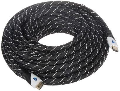 HDMI-kabel 20 m - sølv/sort flettet (HDMI-20-PP) billede