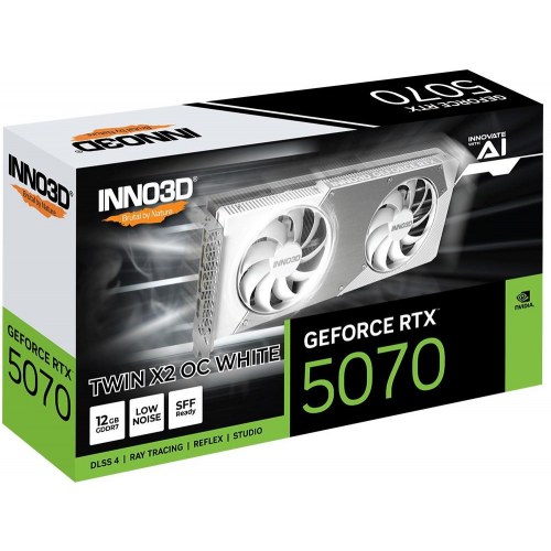 INNO3D GeForce RTX 5070 Twin X2 OC - Hvid - 12 GB GDDR7 grafikkort