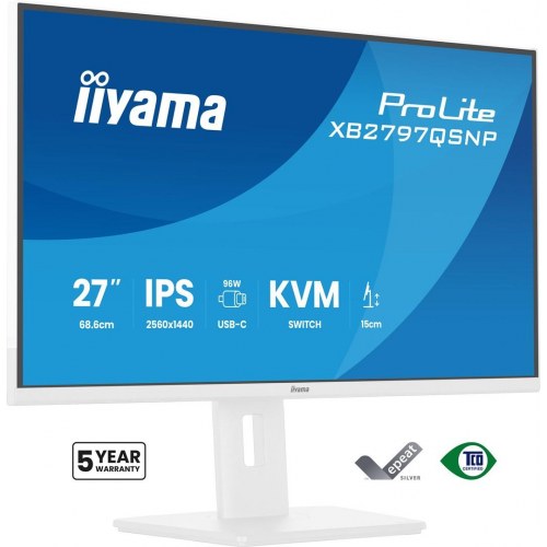 iiyama ProLite XB2797QSNP-W1 27" QHD IPS skærm - hvid