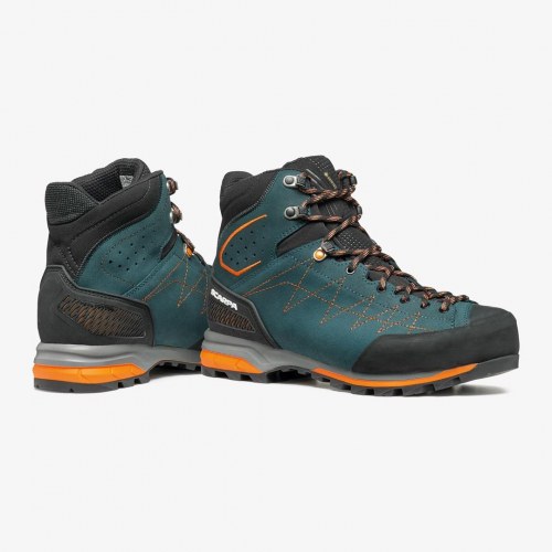Scarpa Zodiac TRK GTX vandrestøvle - str. 43, petrol/rustorange