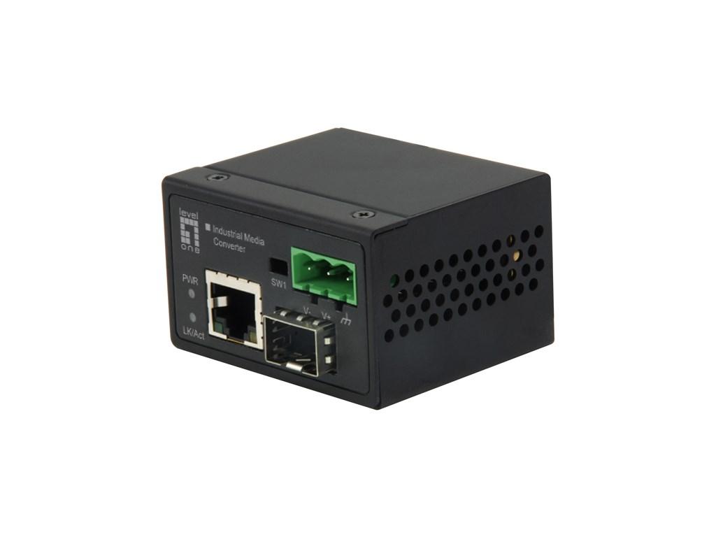 LevelOne industriel mediekonverter - RJ45 til SFP Fast Ethernet, -40 til 75 °C