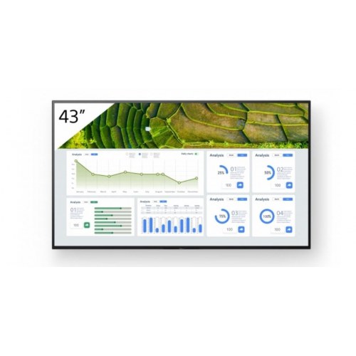 Sony FW-43BZ30L 43" 4K digital skærm til signage - Android, 440 cd/m², Wi‑Fi, 24/7