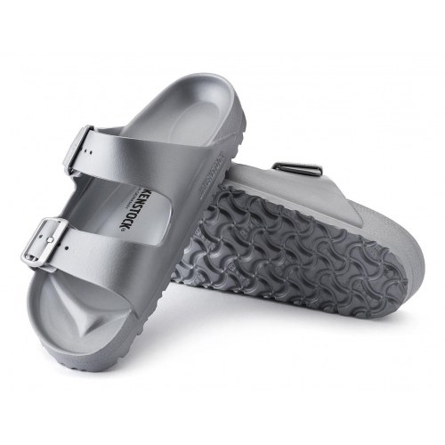 Birkenstock Arizona Essentials sandaler unisex - Metallic Silver, EU 37