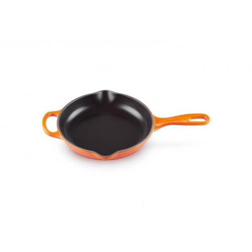 Le Creuset allround-pande i støbejern, rund 20 cm - rød