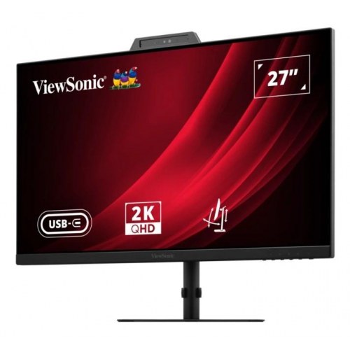 ViewSonic VG2741V-2K 27" QHD IPS skærm med kamera og USB-C - Sort