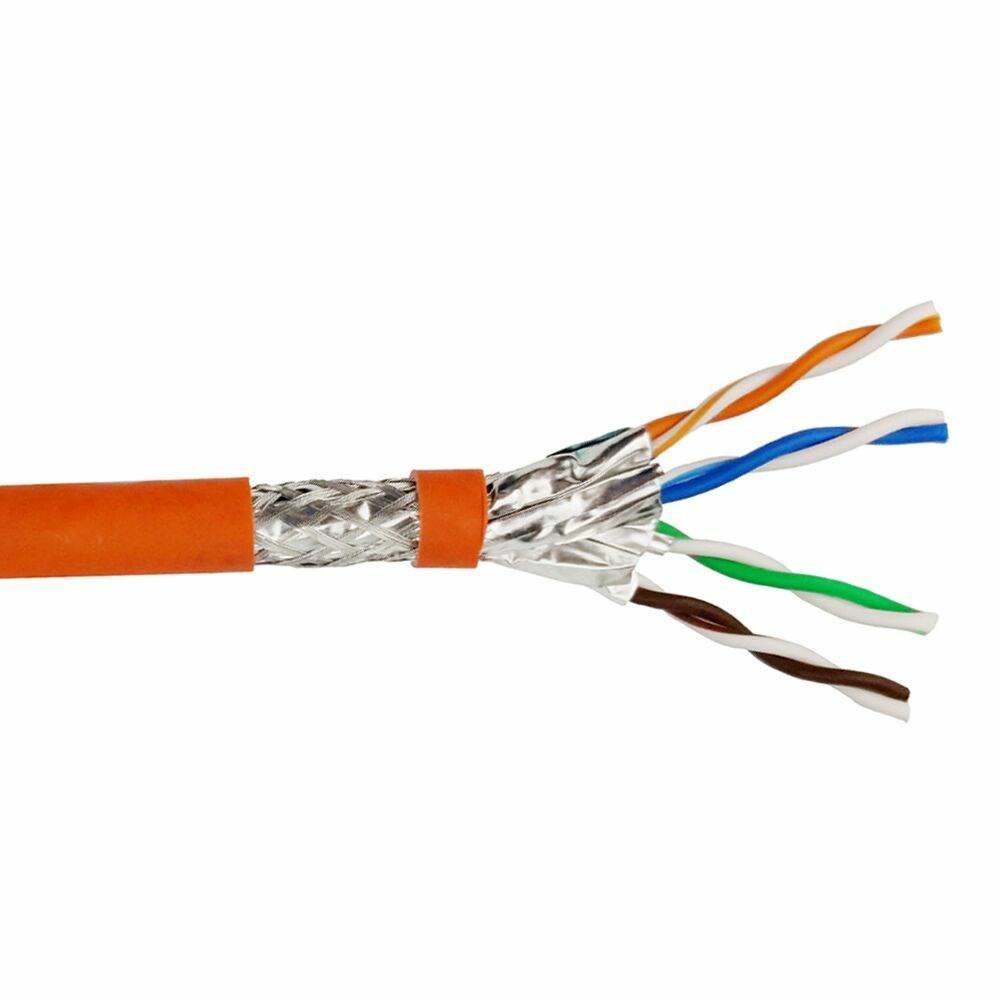 Cat7 S/FTP netværkskabel - orange 500 m, LSZH, 23 AWG (263842) billede