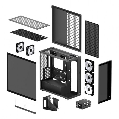ARCTIC Xtender VG - sort E-ATX midi-tower med vertikal GPU-montering