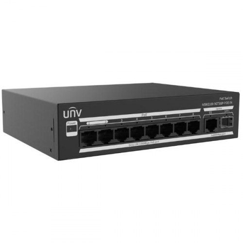 Uniview NSW2100-9GT1GP-POE-IN PoE-switch - 8 porte + 1 uplink + SFP