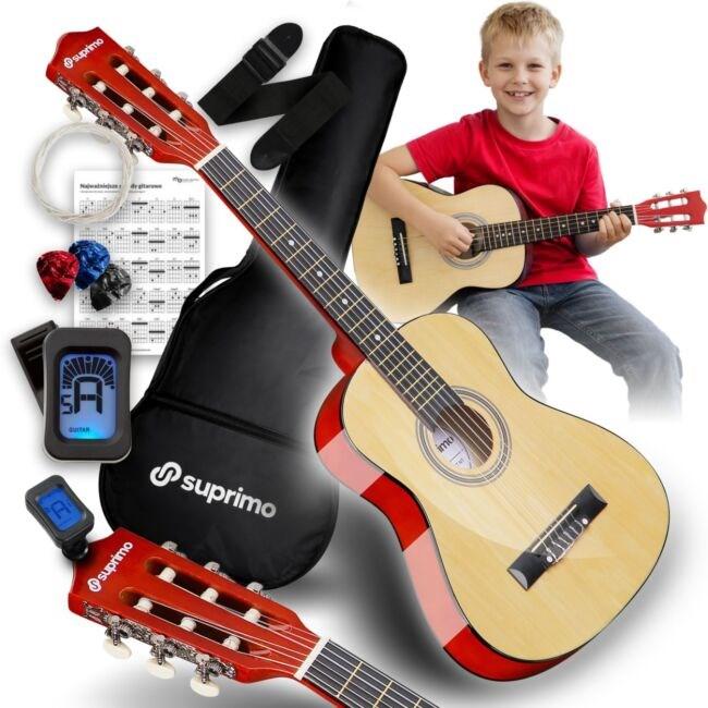 Klassisk guitar 1/4 - startsÃ¦t til bÃ¸rn, natur (JRC SET NT) billede