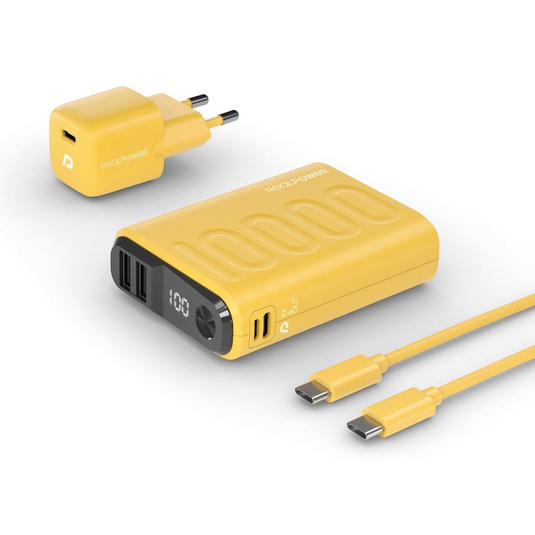 Ultron PB-10000 powerbank 10.000 mAh - gul billede