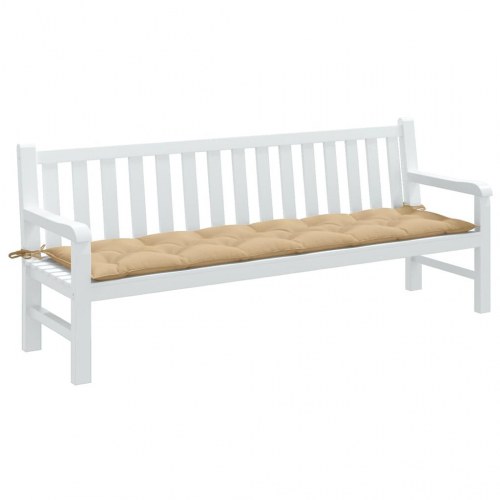 Hynde til havebænk 200×50×7 cm - meleret beige stof