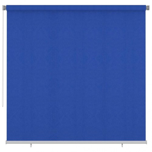 Udendørs rullegardin 240×230 cm i HDPE - blå