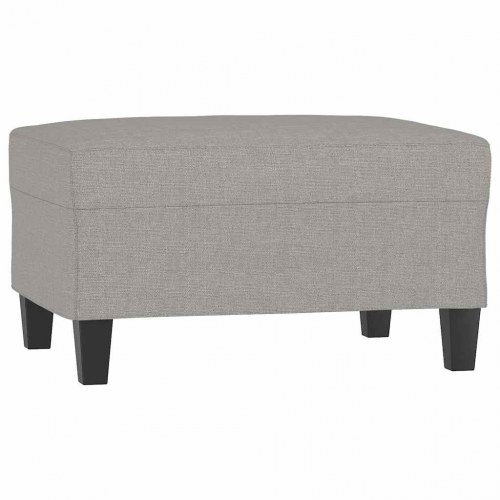 3-personers sofa med chaiselong/fodskammel - 228 cm stof, lysegrå