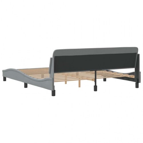 Sengeramme Dover 183x213 cm - stof, lysegrå
