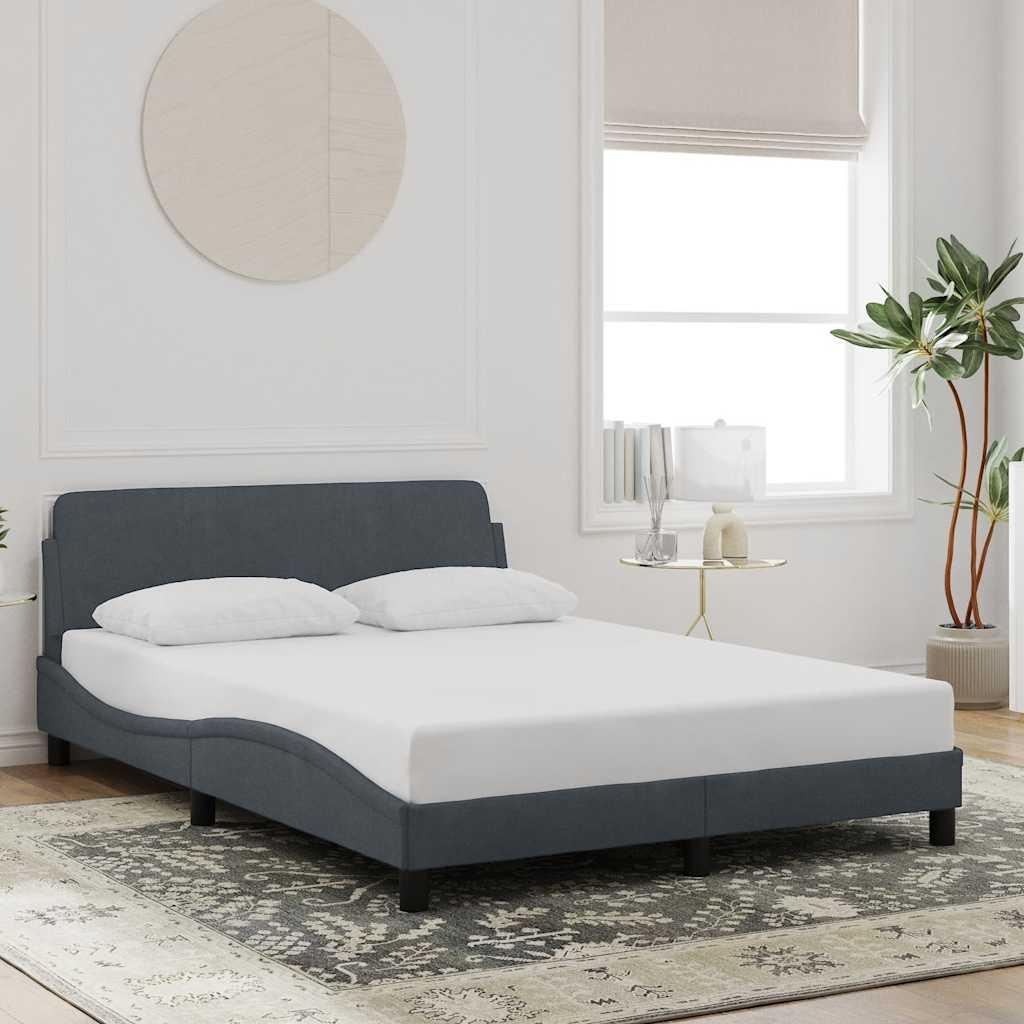Sengeramme Dover 137×190 cm i velour - mørkegrå
