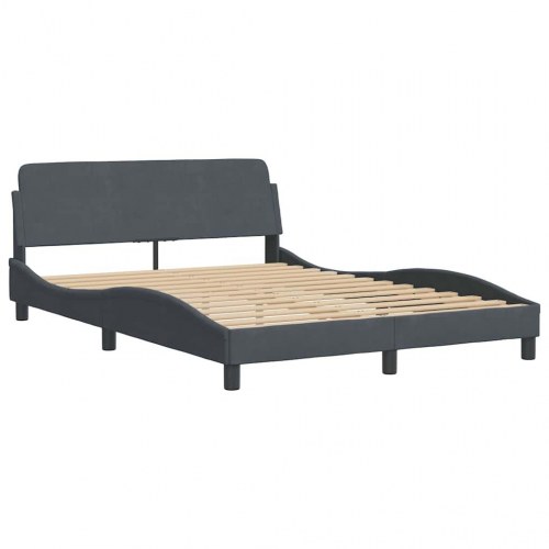 Sengeramme Dover 137×190 cm i velour - mørkegrå