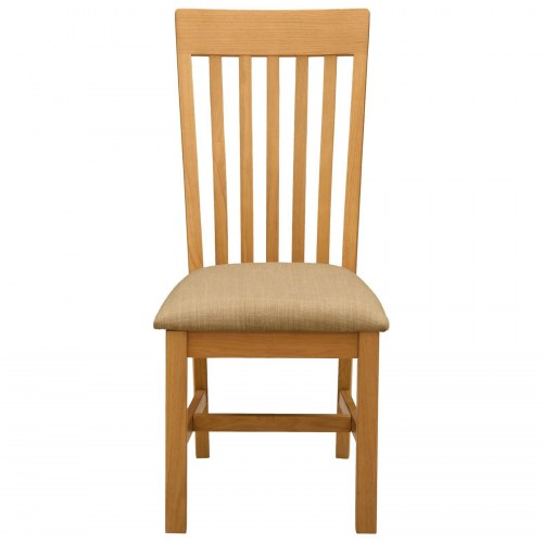 Spisebordsstole 2 stk i massivt egetræ - beige polstring, 45 × 59,5 × 100 cm