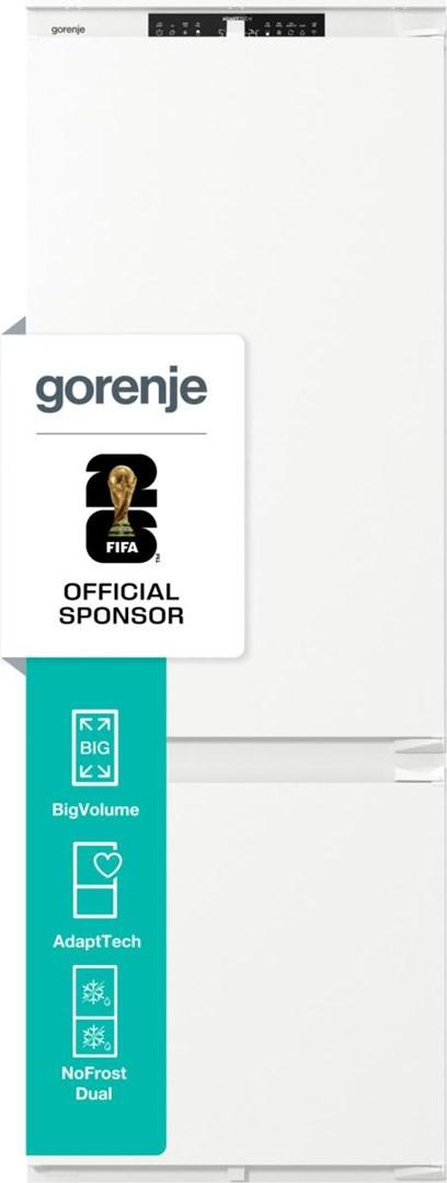 Gorenje NRKI619D61WFE integreret køl/fryseskab - 193,6 cm, NoFrost Dual billede
