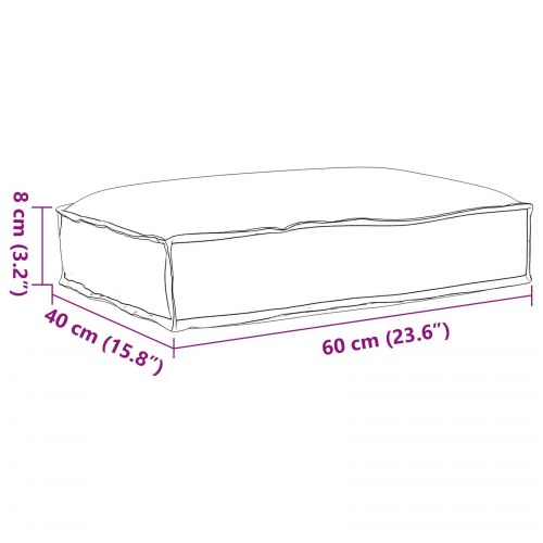 Pallepude Creme Polyester 60 x 40 x 8 cm Letvægts Pallepude