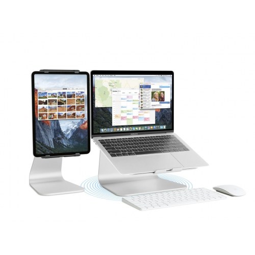 Rain Design mStand 360 - laptopstand i sølv, 12-15"