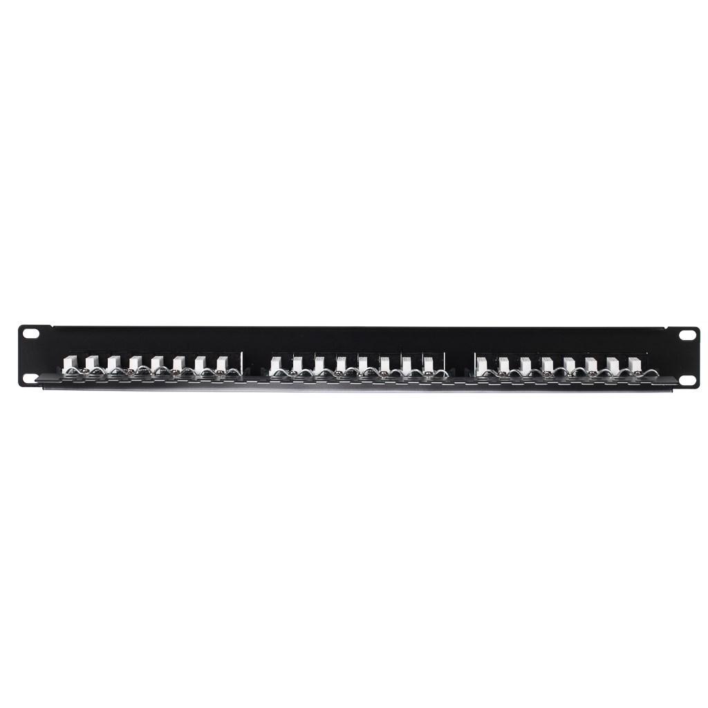 netrack patchpanel 19" - 24 porte Cat 6 UTP med kabelhylde billede