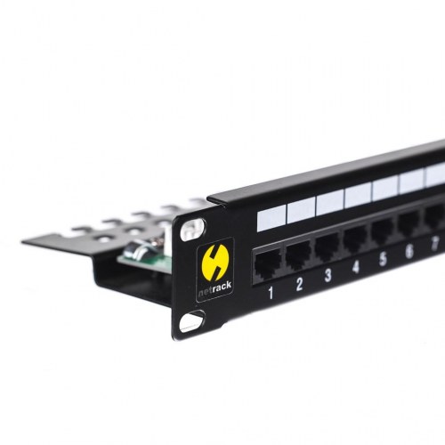 netrack patchpanel 19" - 24 porte Cat 6 UTP med kabelhylde