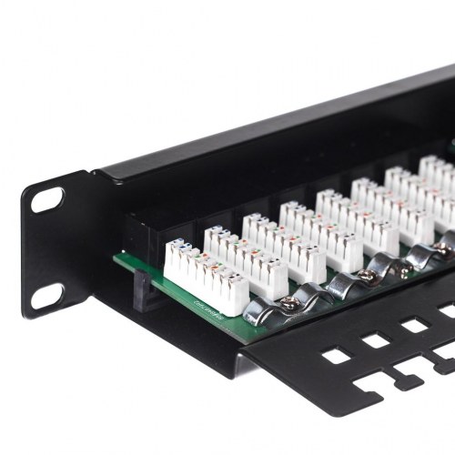netrack patchpanel 19" - 24 porte Cat 6 UTP med kabelhylde