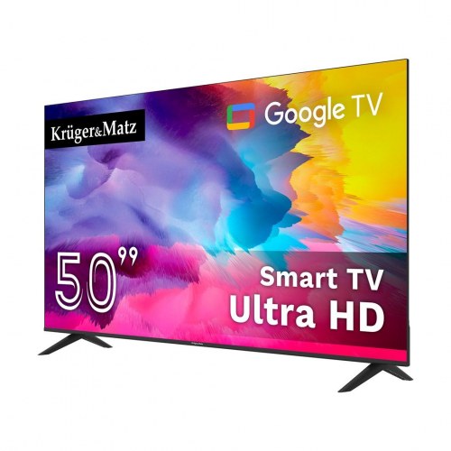 Krüger & Matz KM0250UHD-G 50" Ultra HD Smart TV med Google TV - Sort