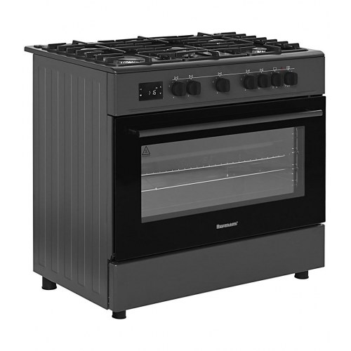 Ravanson KWGE-K90 Cheff - fritstående gas/elkøkken i sort, 90 cm