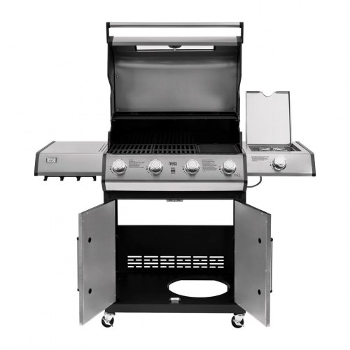 Teesa BBQ 5006 gasgrill - 5 brændere, støbejernsrist