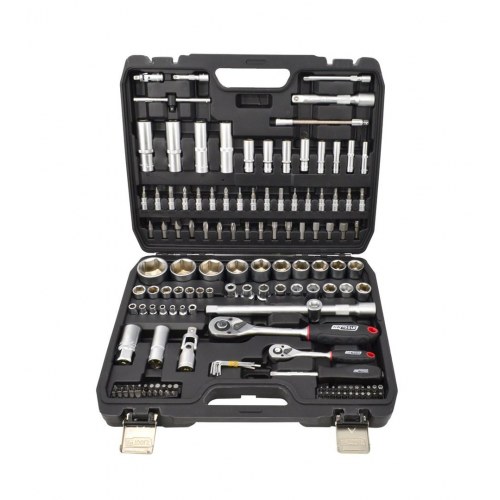 AWTOOLS topnøglesæt 144 dele 1/2" og 1/4" - Black Line
