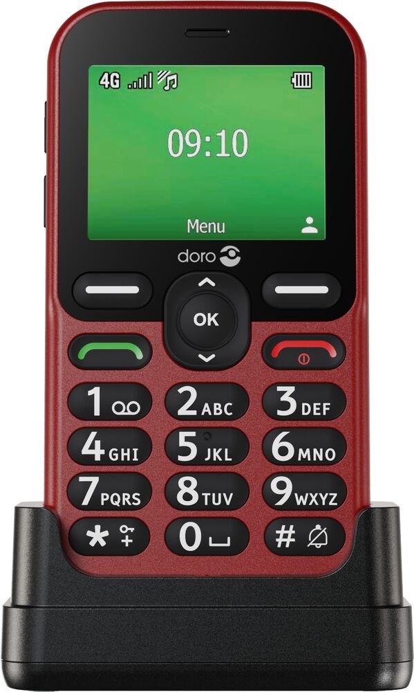 Doro Leva E10 2,4" 4G seniortelefon - Rød