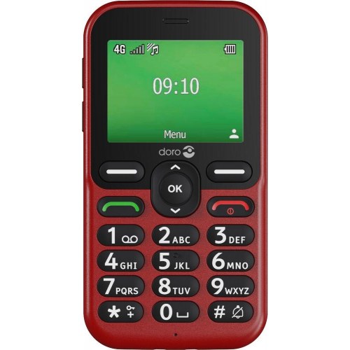 Doro Leva E10 2,4" 4G seniortelefon - Rød