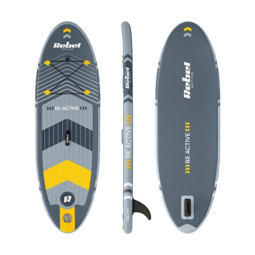 Rebel Active Small oppustelig SUP-board 243 × 76 × 10 cm - grå