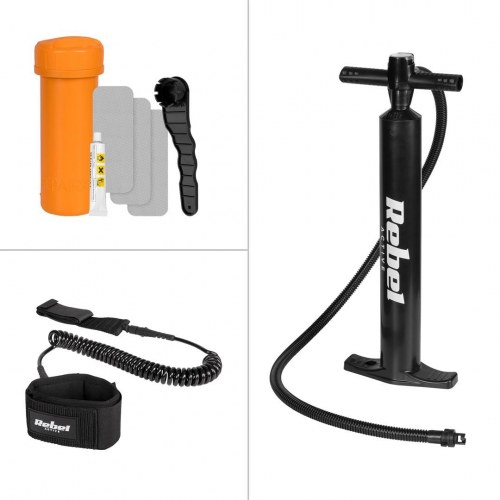 Rebel Active Small oppustelig SUP-board 243 × 76 × 10 cm - grå