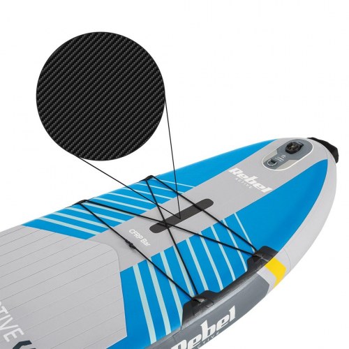 Rebel Active SUP Board Pro - oppustelig paddleboard 335 × 84 × 15 cm - Blå