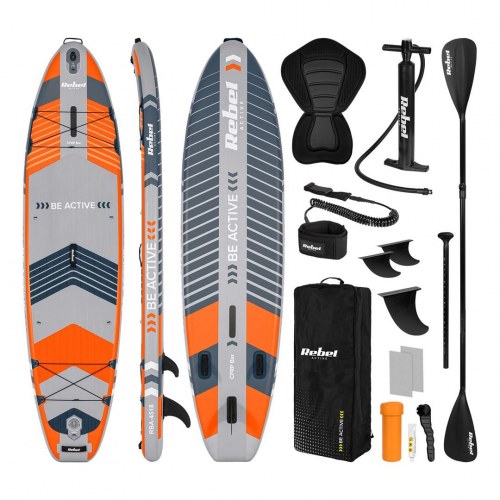 Rebel Active SUP Board Pro - oppusteligt paddleboard 335 × 84 × 15 cm - Orange