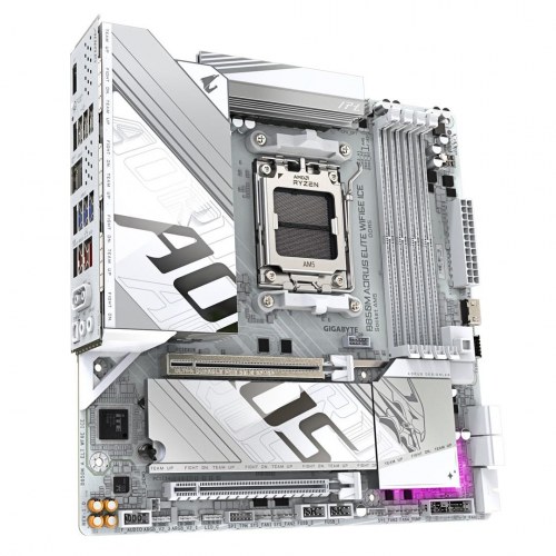 Gigabyte B850M Aorus Elite WiFi 6E Ice - micro ATX bundkort til AMD Ryzen 7000/8000/9000 (AM5)