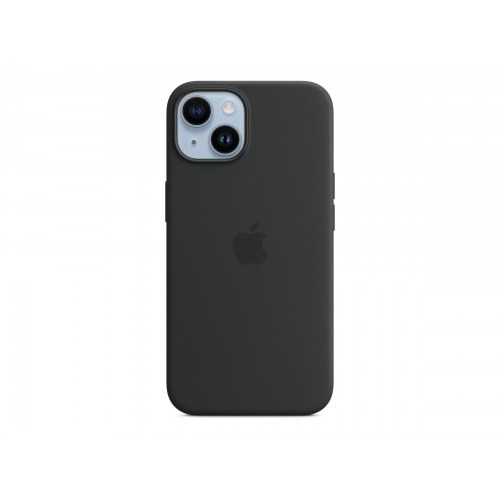 Apple iPhone 14 silikonecover med MagSafe - Midnat (sort)