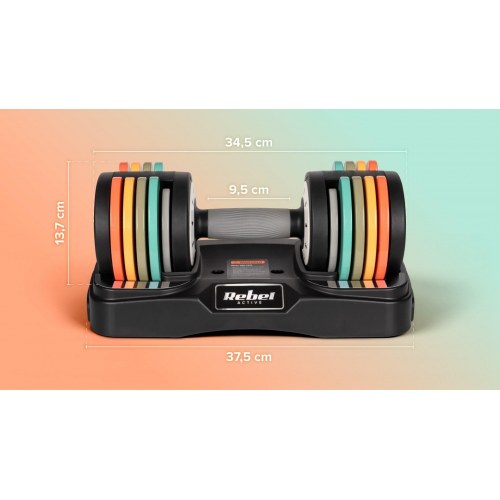 Rebel Active justerbare håndvægte 2×10 kg - støbejern