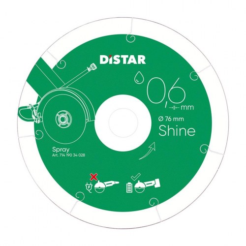 DISTAR Shine diamantskive 76 × 0,6 × 22,23 mm - Spray